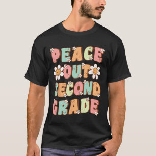 Out Second Grade Cute Groovy Last Day Of 2nd Grade T-Shirt