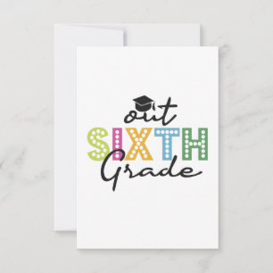 Out Sixth Grade Graduation Senior Summer Vacation  Thank You Card