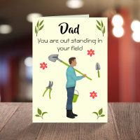 Out standing Dad funny gardening birthday