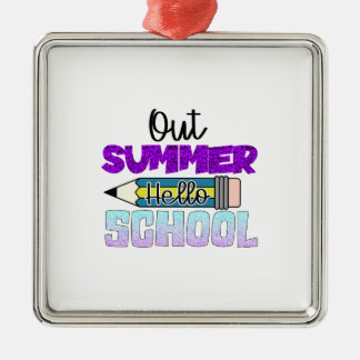 Out Summer Hello School Metal Tree Decoration