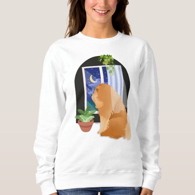  OUT THERE SOMEWHERE  Chow white shirts  (Front)