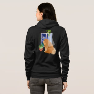  OUT THERE SOMEWHERE  Chow zipper BACK/FRONT art Hoodie