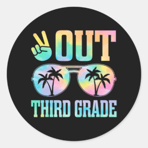 Out Third Grade Last Day Of School Graduation Gift Classic Round Sticker