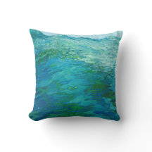 Out To Sea Ocean Waves Pillow by Juul