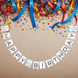 Out to Space Customizable Birthday Bunting