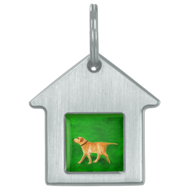 Out Walking My Dog Pet ID Tag (Front)