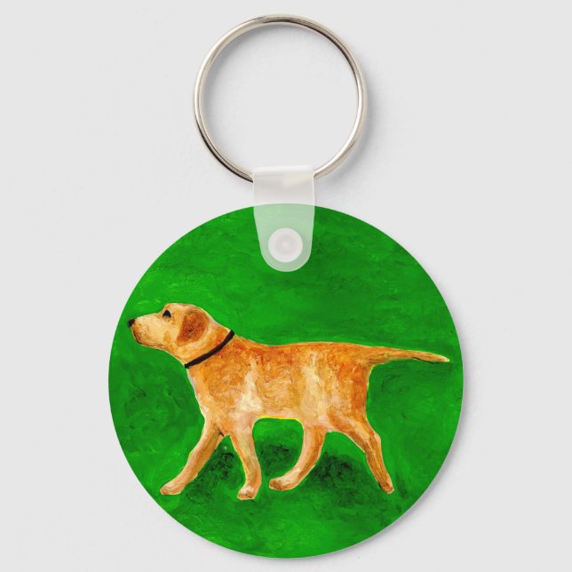 Out Walking the Dog Key Ring (Front)