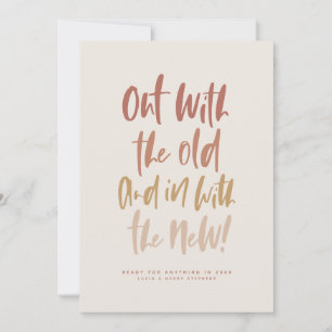 Out with the old modern happy new year card