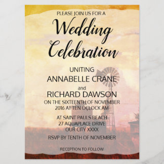 Outback Australia Country Wedding Invitations