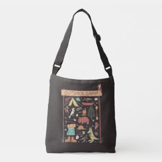 Outback Camp Australian Animals Camping Crossbody Bag