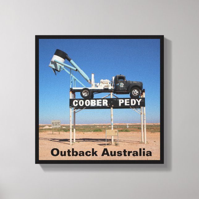 Outback Coober Pedy Customised Souvenir Canvas Print (Front)