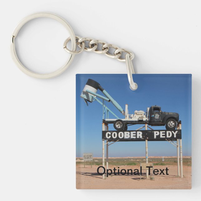 Outback Coober Pedy Customised Souvenir Key Ring (Front)
