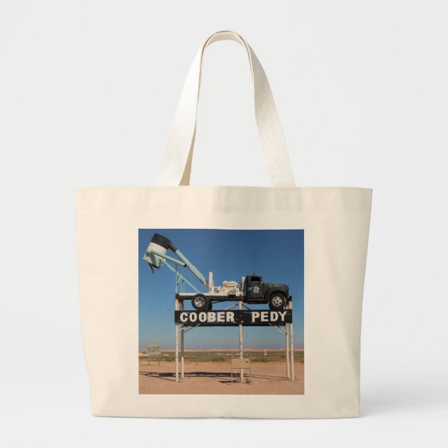 Outback Coober Pedy Customized Souvenir Large Tote Bag (Front)