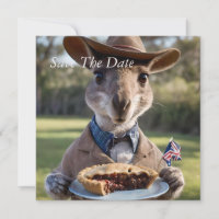 "Outback Delight: A Kangaroo Eats Aussie Meat Pie