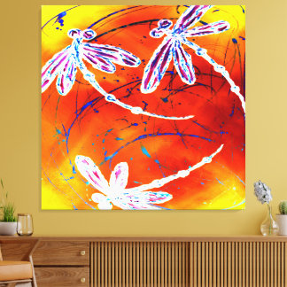 Outback Dragonfly Dance Canvas Print