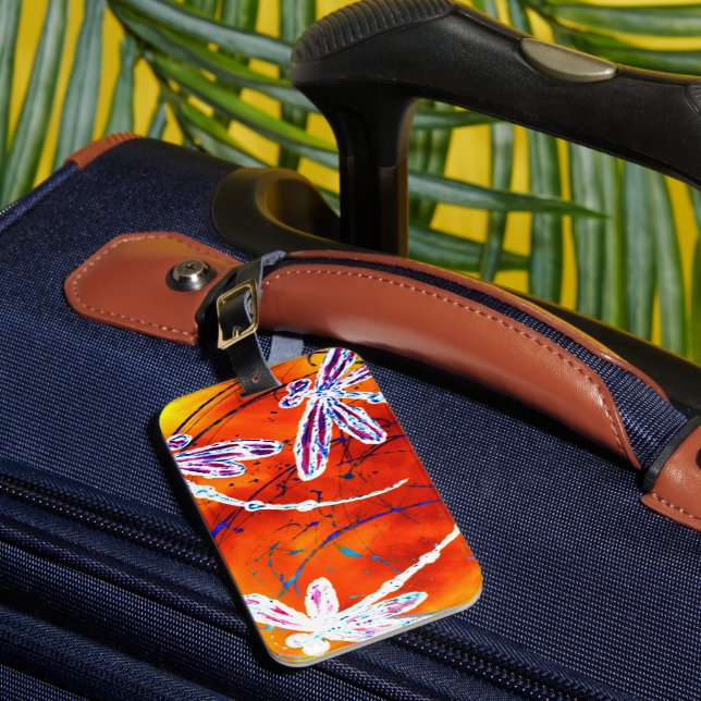 Outback Dragonfly Dance Luggage Tag (Front Insitu 1)