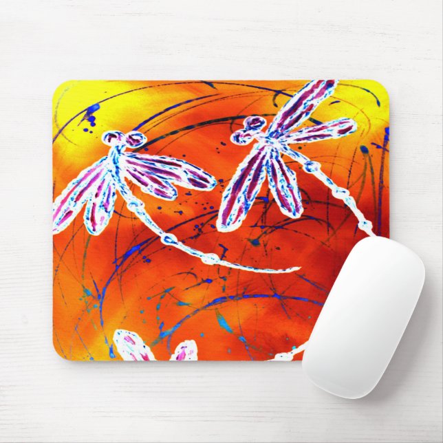 Outback Dragonfly Dance Mouse Mat (With Mouse)