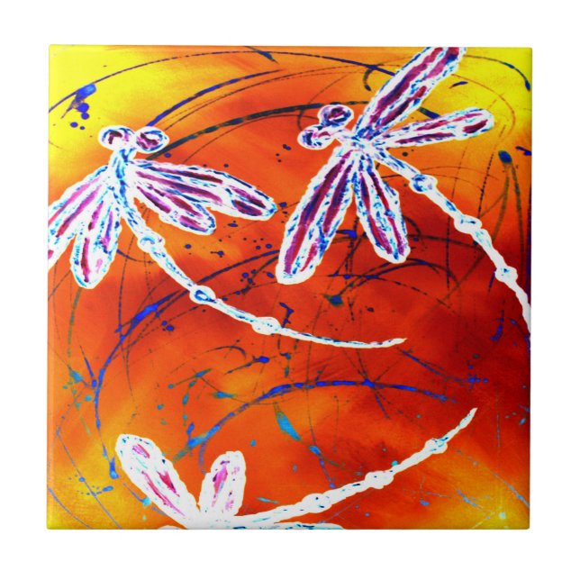 Outback Dragonfly Dance Tile (Front)