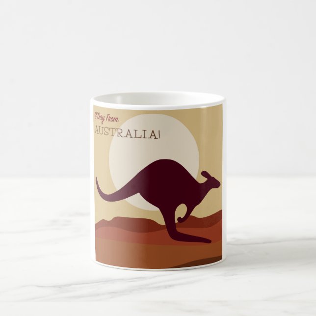 Outback kangaroo coffee mug (Center)