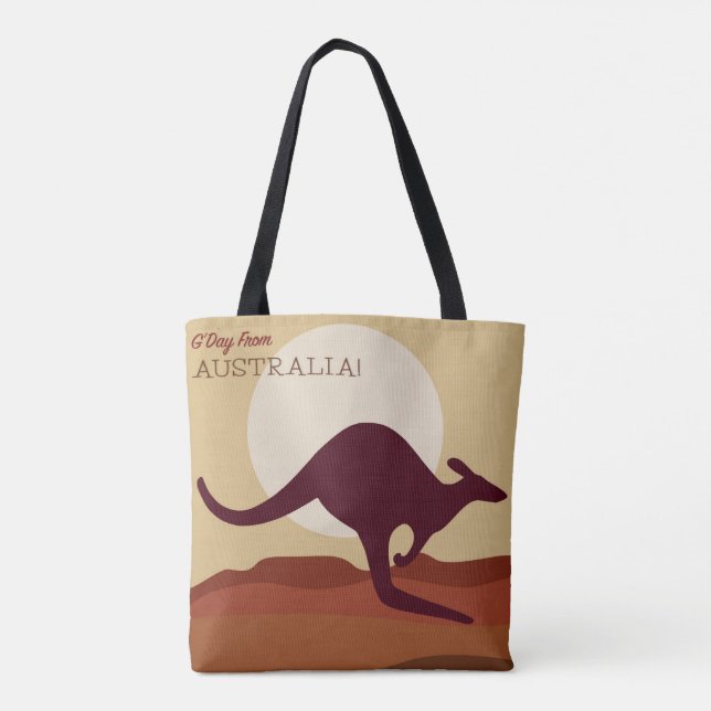 Outback kangaroo tote bag (Back)