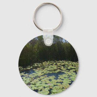 Outback Lily Pads Button Key Ring