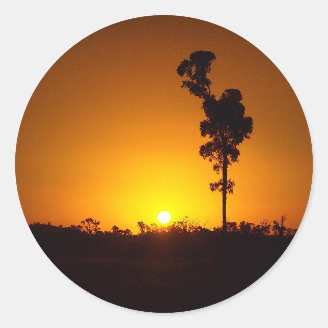 Outback sunset sticker (Front)