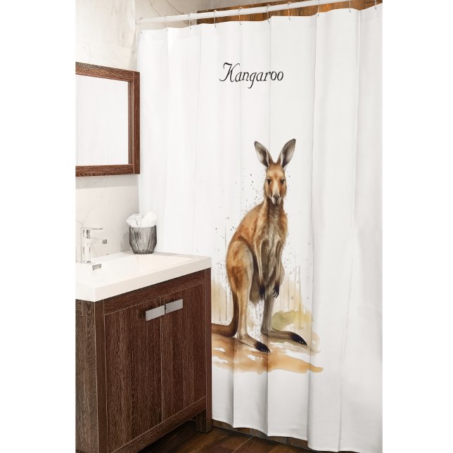 Outback Wanderer: Watercolor Shower Curtain (Creator Uploaded)