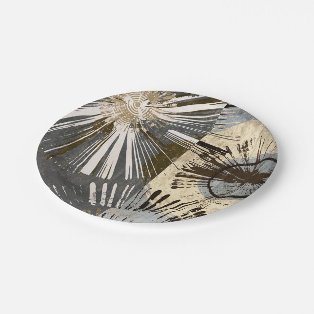 Outburst Tiles I Paper Plate (Angled)