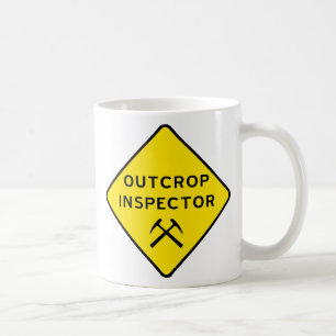Outcrop Inspector Warning Sign Coffee Mug