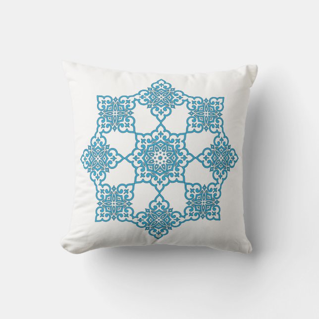 Outdoor Accent Pillow-Moroccan Print Cushion (Front)