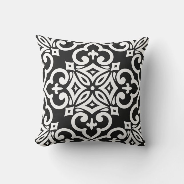 Outdoor Accent Pillow-Moroccan Print Cushion (Front)