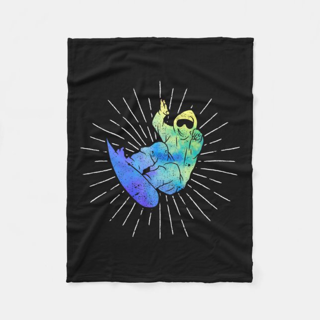 Outdoor Activity Snowboarder Winter Snowboard Prem Fleece Blanket (Front)