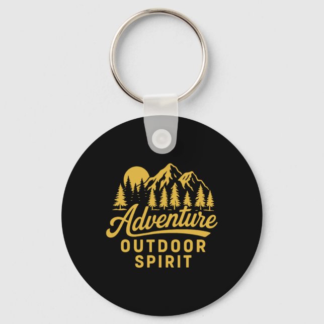 Outdoor Adventure Hiking Camping Mountaineering Mo Key Ring (Front)