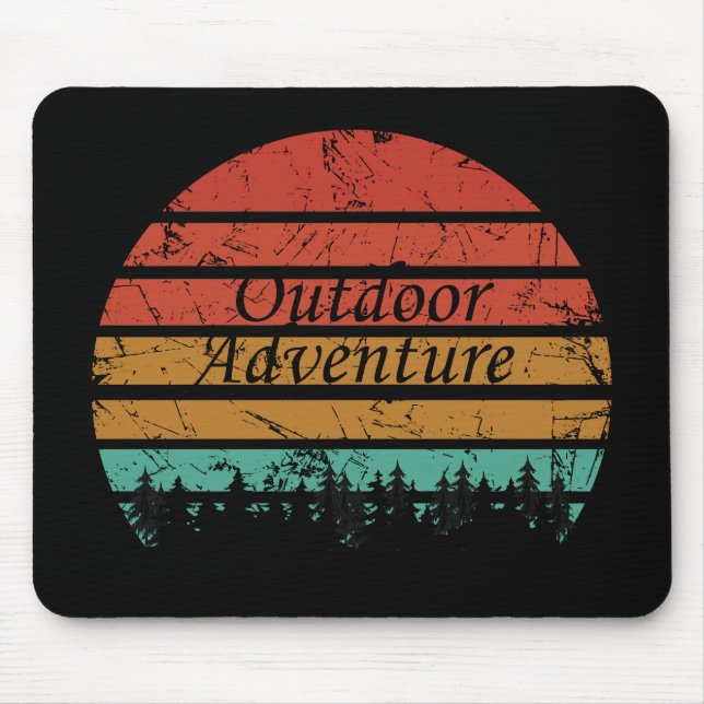 Outdoor adventure hiking lover mouse mat (Front)