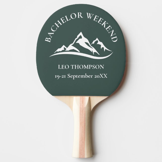 Outdoor Adventure Mountain Bachelor Weekend Ping Pong Paddle (Front)