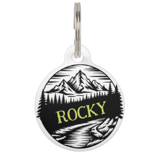 Outdoor Adventure Mountain Personalised Pet Tag