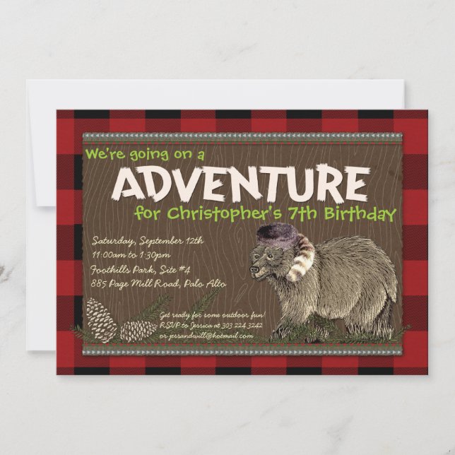 Outdoor Adventure Party Invitation (Front)