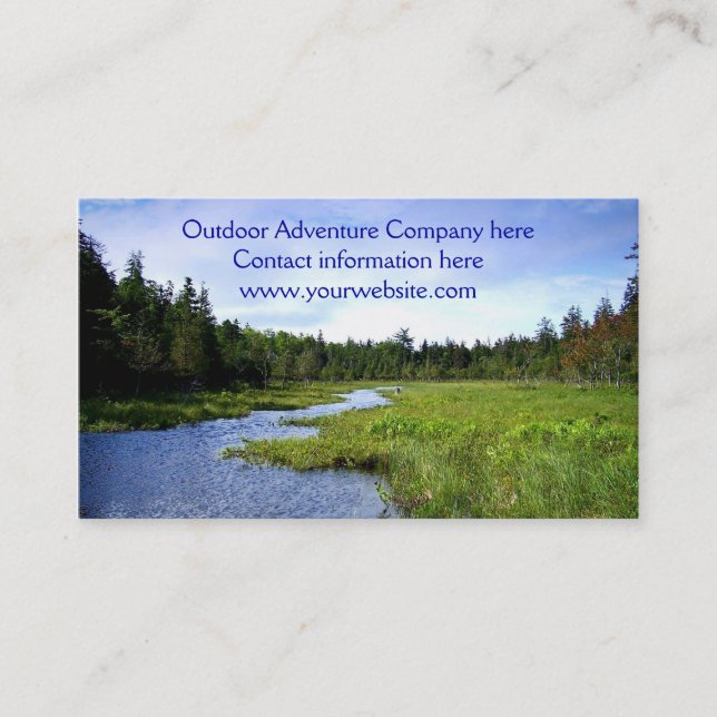 Outdoor Adventure Template Business Card (Front)