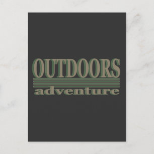 outdoor adventure text design illustration postcard
