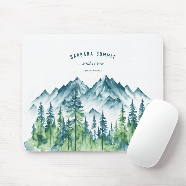 Outdoor Adventure Travel Mountain Forest  Mouse Mat (With Mouse)