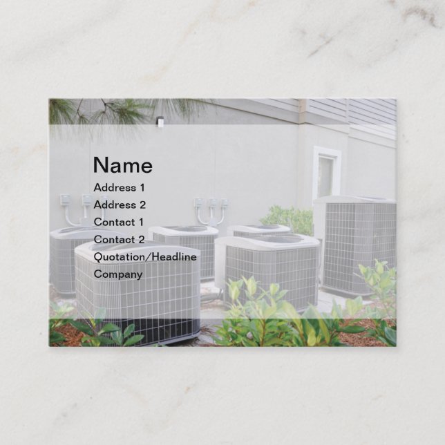 outdoor air conditioner units business card (Front)