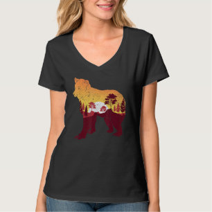Outdoor Animal Forest Trees Brown Bear Sunset Nat T-Shirt