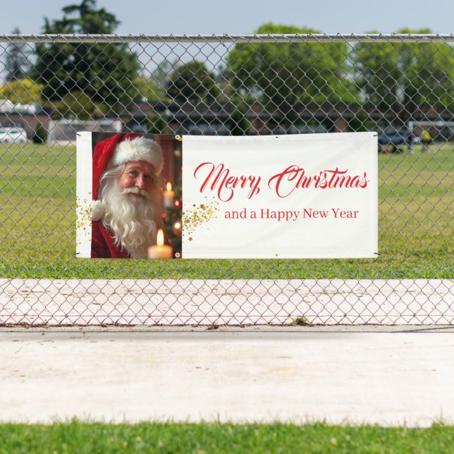 Outdoor Banner Santa Merry Christmas (Insitu)