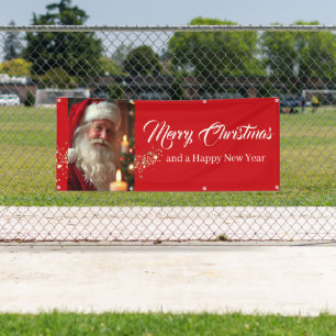 Outdoor Banner Santa Merry Christmas