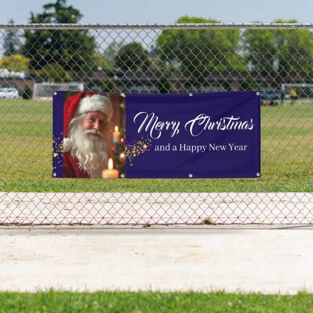 Outdoor Banner Santa Merry Christmas (Insitu)