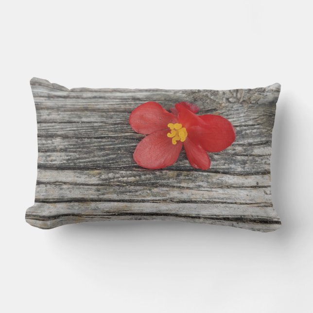 Outdoor Barnwood Lumbar Pillow (Front)