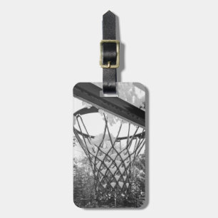 Outdoor Basketball Hoop Winter Snow Photo Luggage Tag