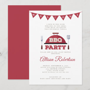 Outdoor BBQ Baby Shower  Invitation