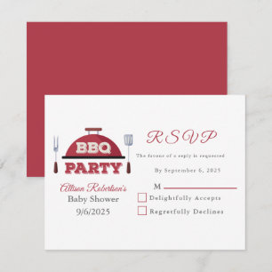 Outdoor BBQ Baby Shower RSVP Card