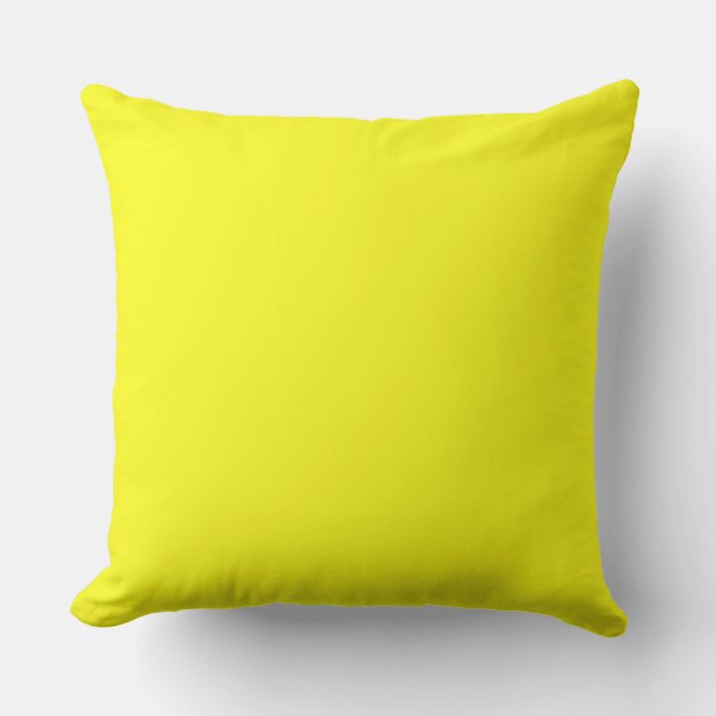 Outdoor bright yellow solid plain colour outdoor cushion (Front)